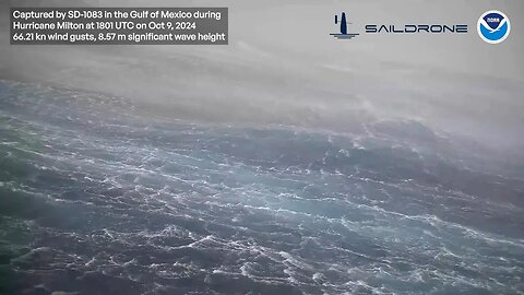NOAA's Saildrone captures images of Hurricane Milton with 28 ft waves
