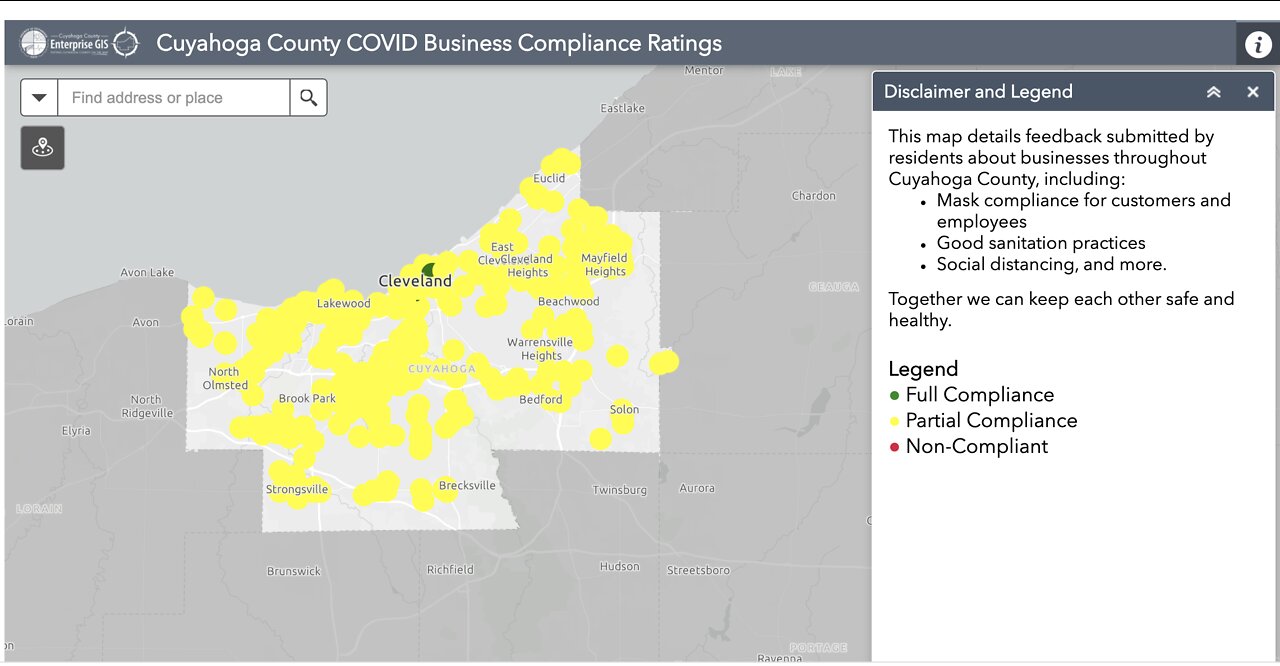 Cuyahoga County launches website where citizens can check, give feedback of mask compliance, social distancing at local businesses