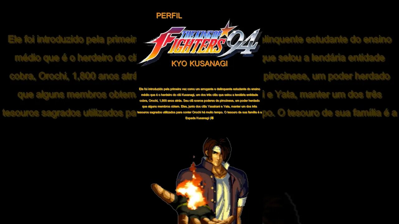 PERFIL DOS MELHORES GAMES DE LUTAS DE TODOS OS TEMPOS-KYO KUSANAGI.-THE KING OF FIGHTERS 94.