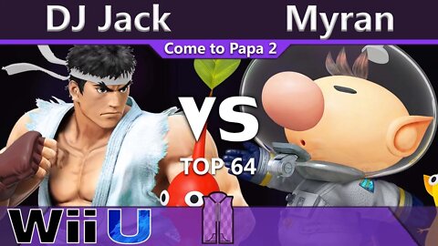 DJ Jack (Ryu) vs. Myran (Olimar) - Wii U Top 64 - CTP2