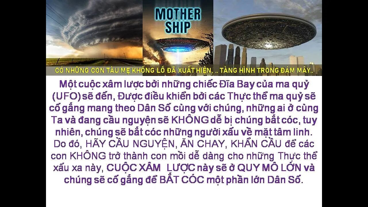 Một cuộc Xâm Lược của ma quỷ ngoài Hành Tinh, những chiếc Đĩa Bay (UFO) Khổng Lồ sẽ đến Trái Đất!