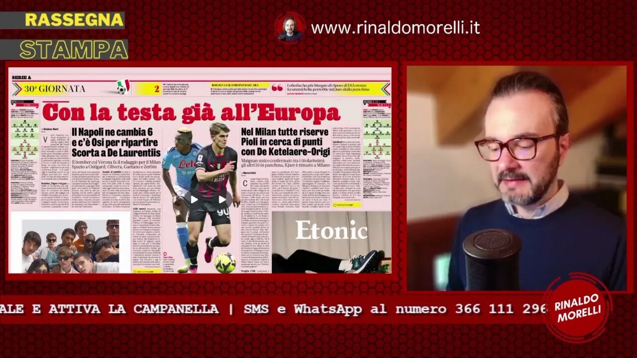 Rassegna Stampa 15.4.2023 #320 - MILAN, NAPOLI, INTER: tutte in campo. La Lazio vola a La Spezia