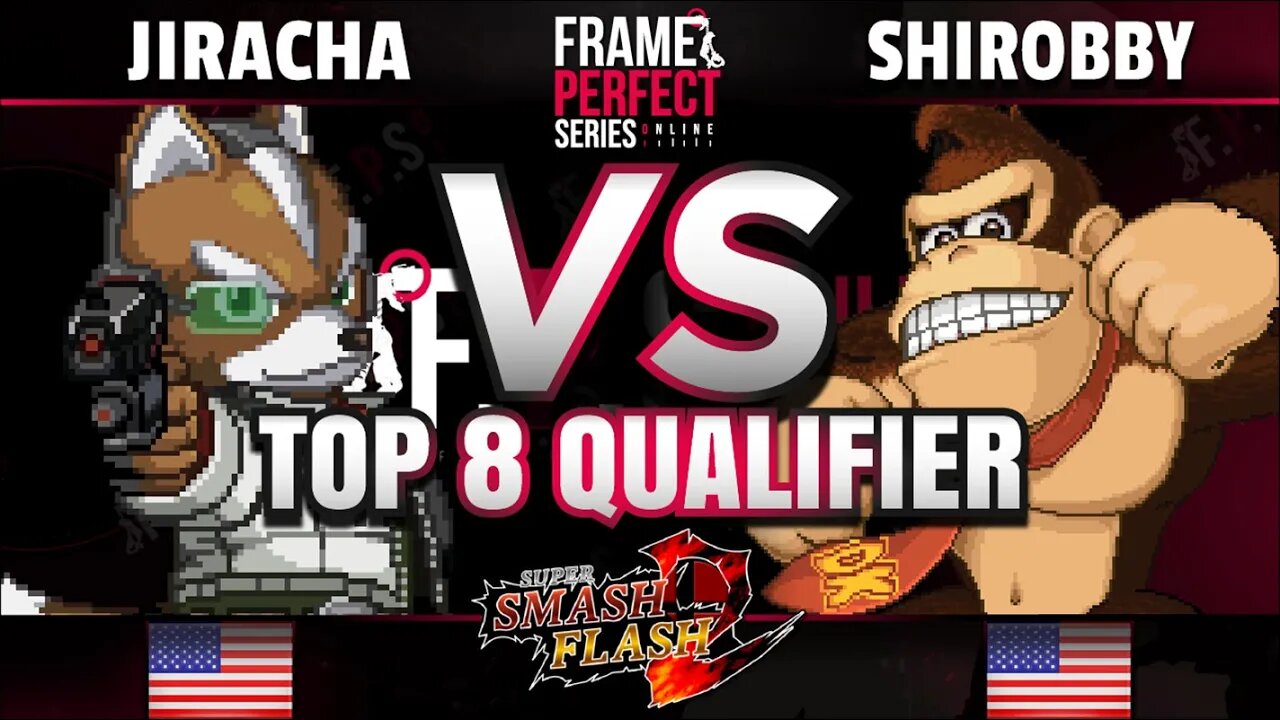 FPS6 Online - Jiracha (Fox) vs. AFM | shirobby (Donkey Kong) - Super Smash Flash 2 Top 8 Qualifier