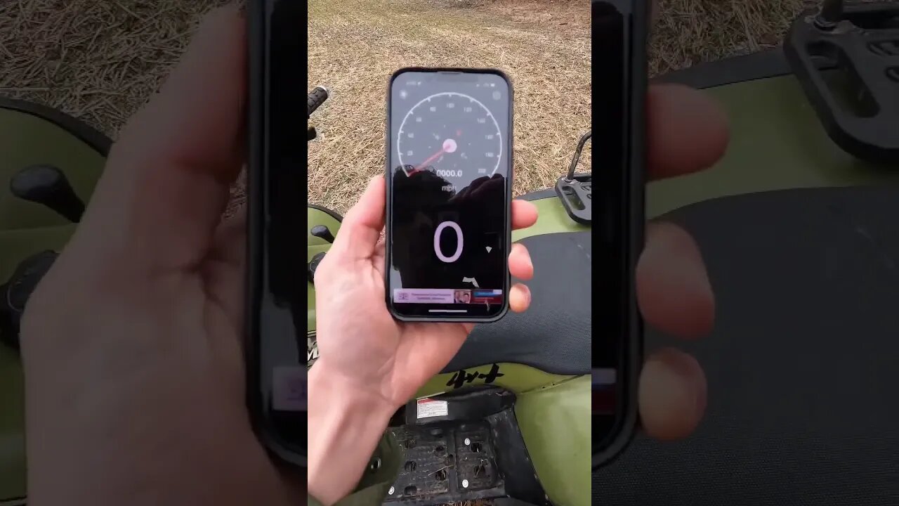 Attempting a land speed record on a ATV 😳 #atv