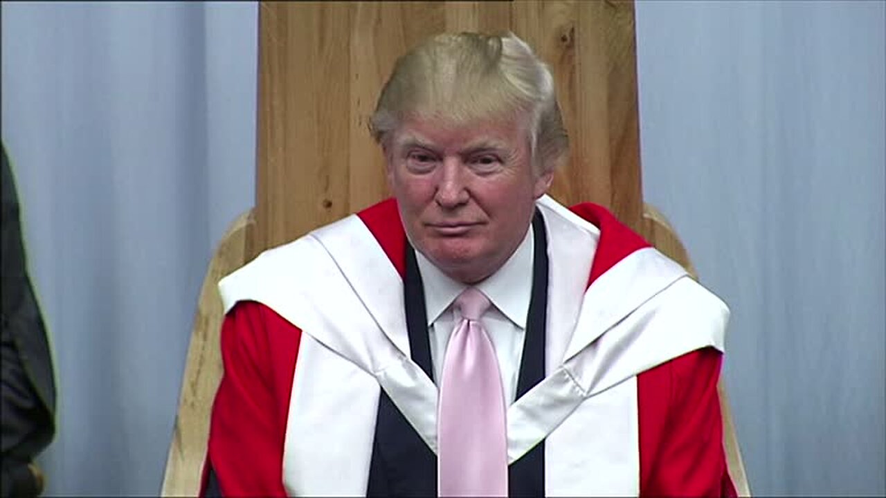 Rare Footage: Donald Trump Royal Arch Freemason Robe: Trump in Scotland Via Robert Gordon University