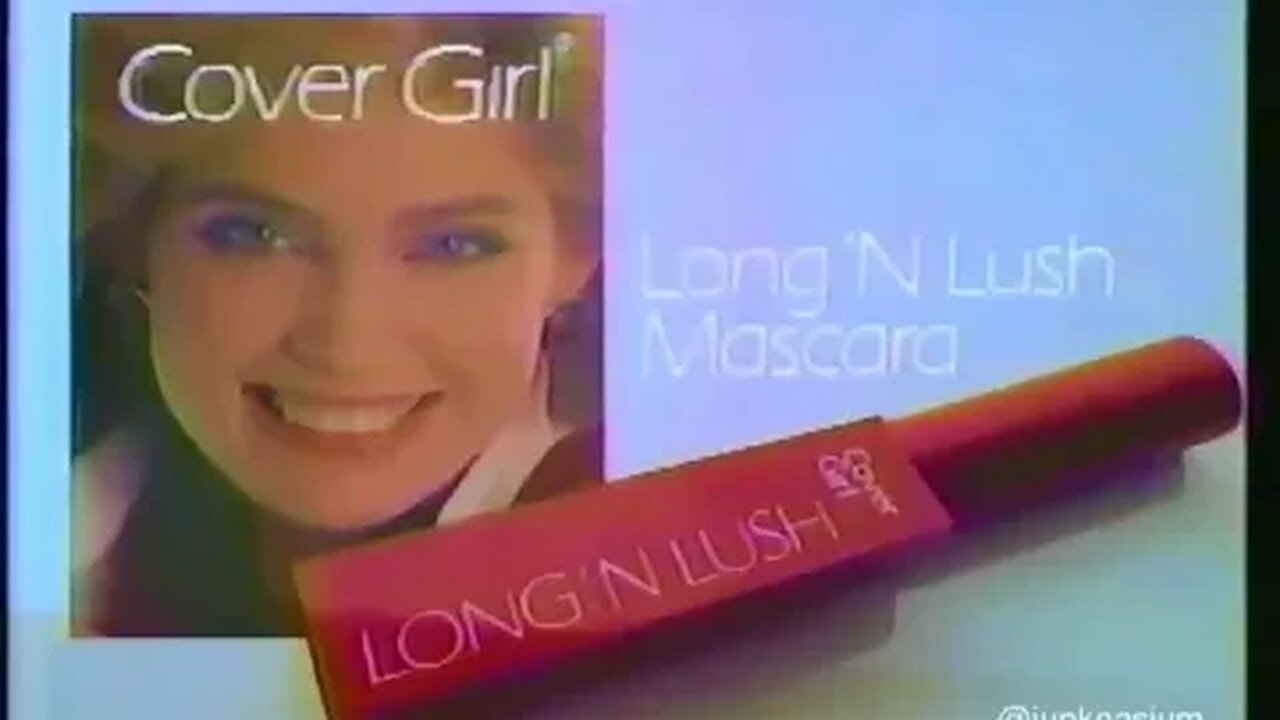 "Lashes Get Long, Lashes Get Lush, Without All The Fuss" 1986 Covergirl TV Commercial (80's)