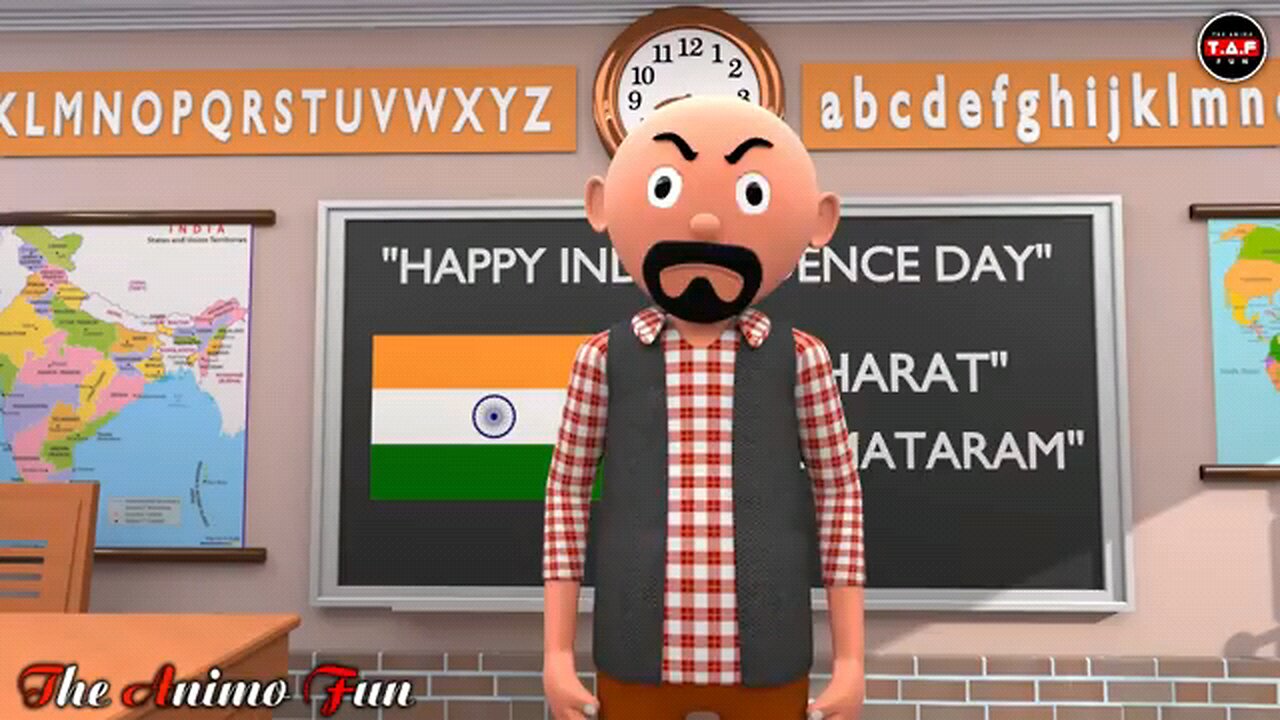 SCHOOL WALA 15TH AUGUST | Funny Comedy Video | Desi Comedy | Cartoon Comedy | The Animo Fun