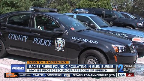 Flyers promoting KKK found in Glen Burnie