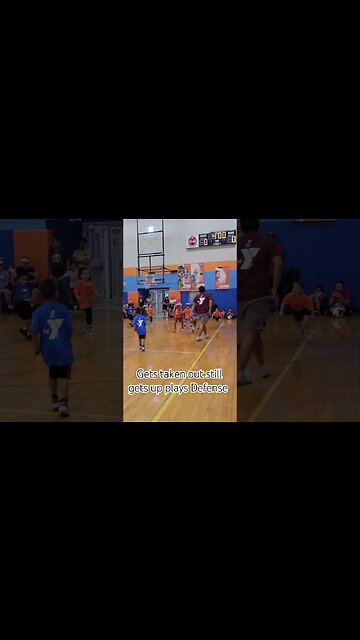 My son Gio "The Destroyer" playing 2 way basketball. #ymca #kidsbasketball #4yearold #prouddad