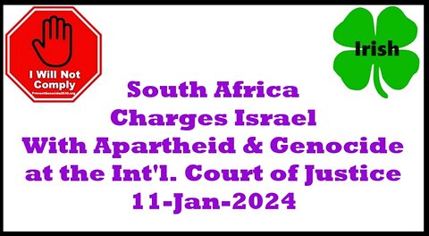 South Aftrica Starts Genocide Case 11-Jan-2024