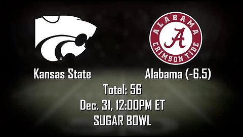 Kansas State vs Alabama Prediction, Picks & Odds | Sugar Bowl Betting Advice & Tips | Dec 31