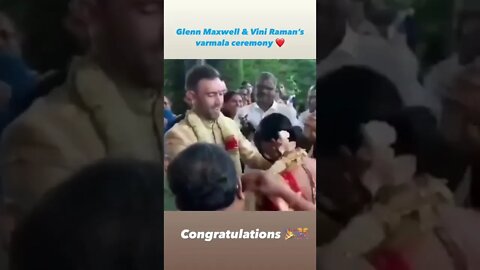 Maxwell Marriage Moment #glennmaxwell