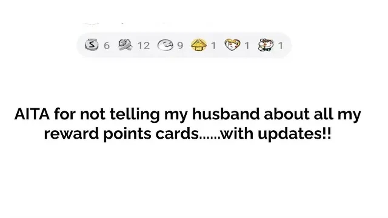 ....not telling my husband about my reward points card.
