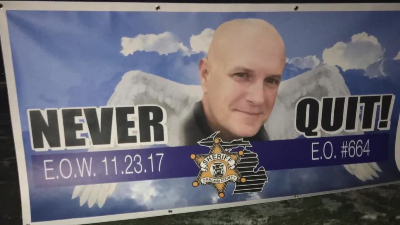 Son of fallen Oakland Co. Deputy Eric Overall speaks a year after dad's death