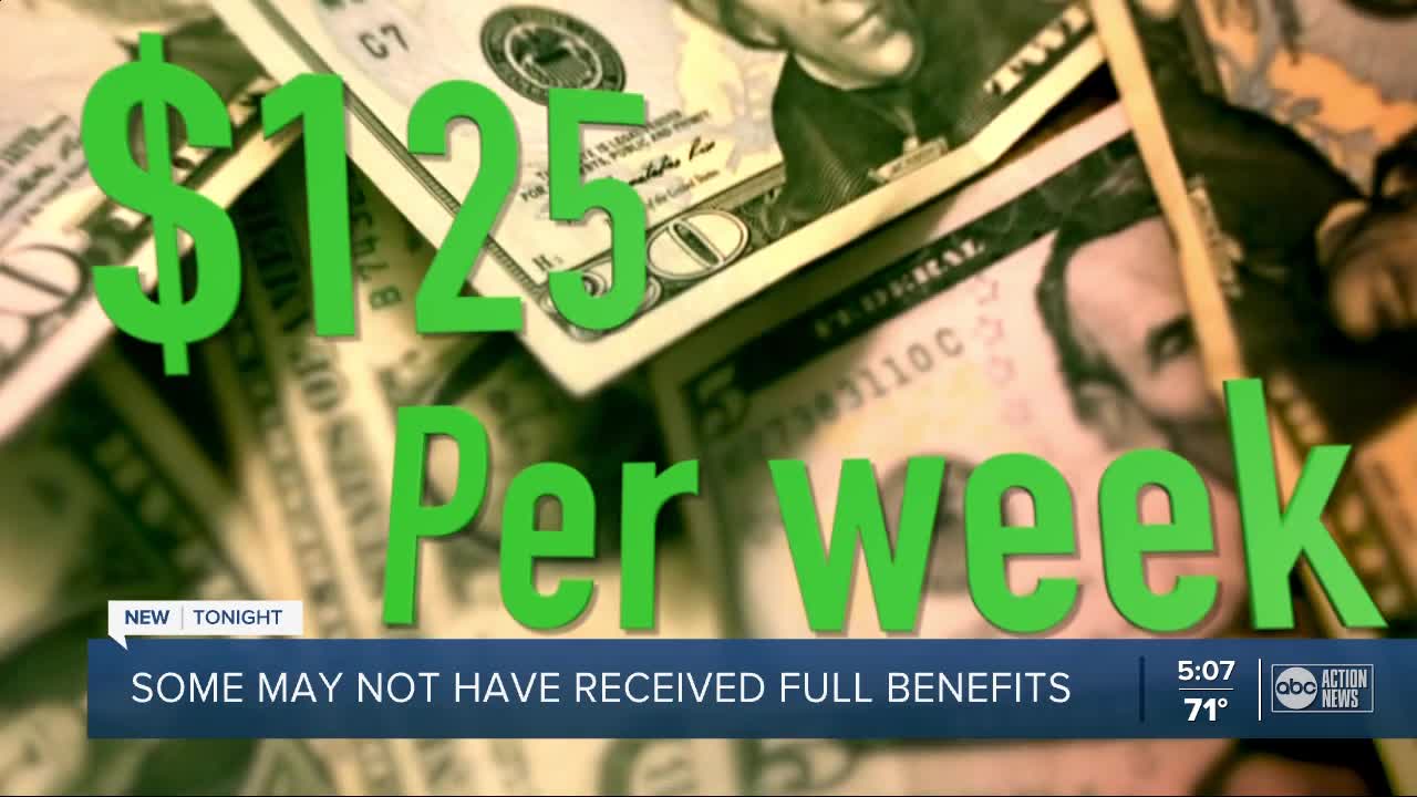 Some Floridians may have not been getting full weekly PUA benefit amount owed to them