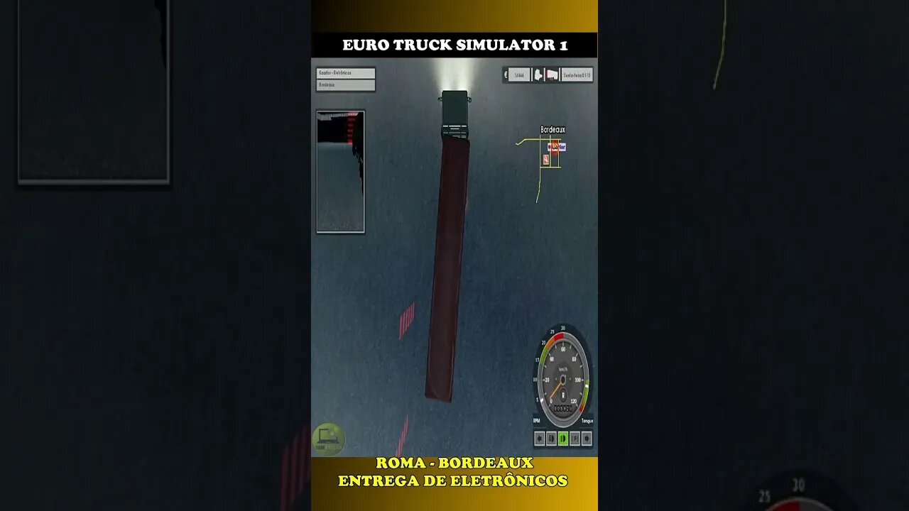 EURO TRUCK SIMULATOR 1 PT BR #8 ROMA BORDEAUX ENTREGA DE ELETRÔNICOS #semedissaum #shorts #games