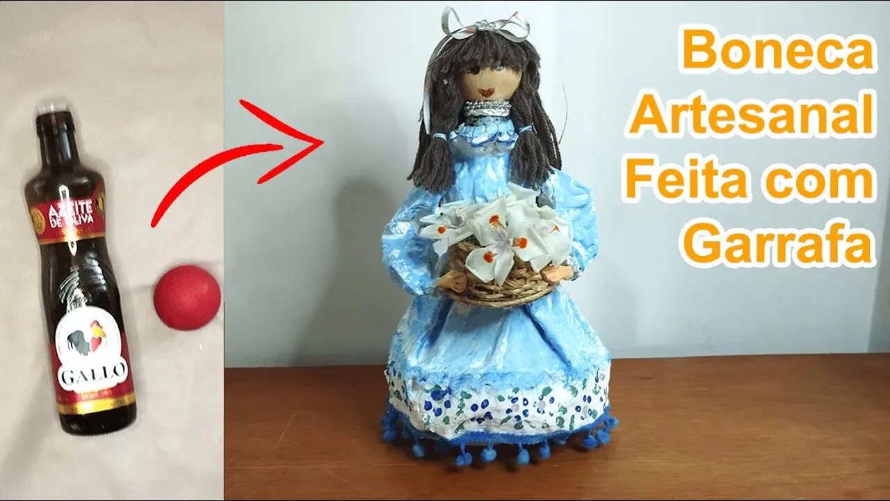 Artesanato Para Ganhar Dinheiro - Boneca Feita com Garrafa - [Diy Artesanato]