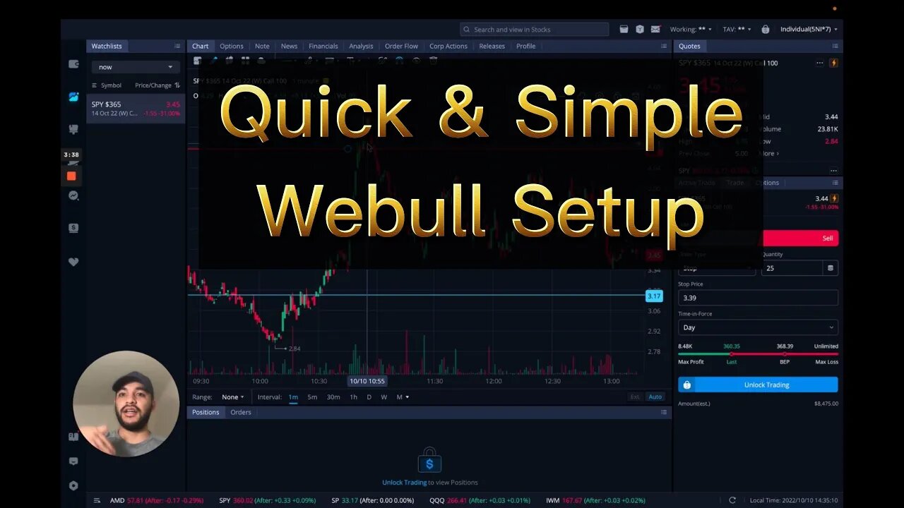 MY QUICK & SIMPLE Webull Setup!!