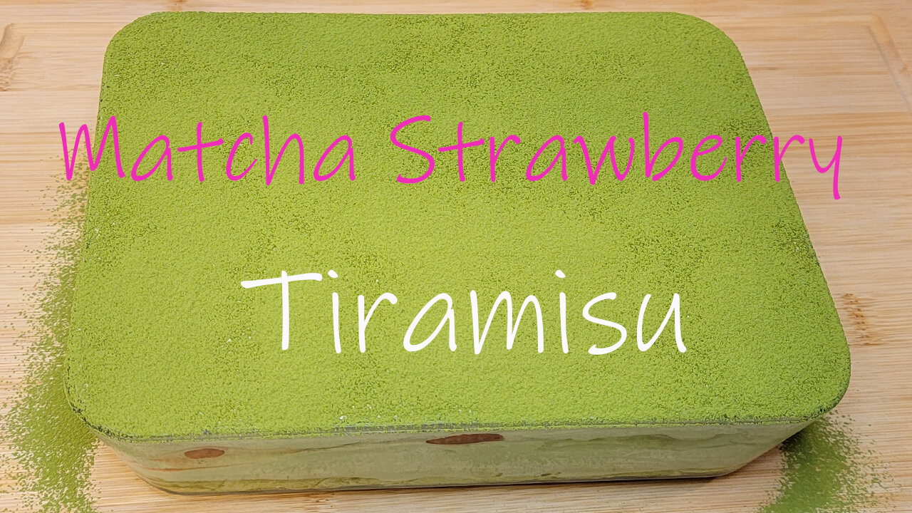 Matcha Strawberry Tiramisu