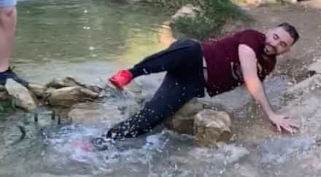 Epic kick ends up in epic fall