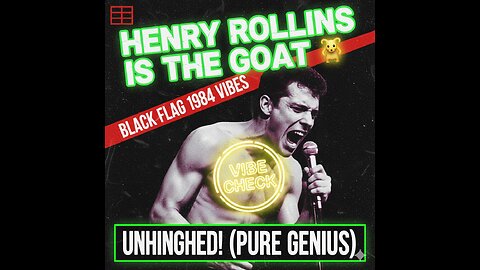 Henry Rollins is the GOAT 🐐: Black Flag 1984 VIBES (Pure Genius)