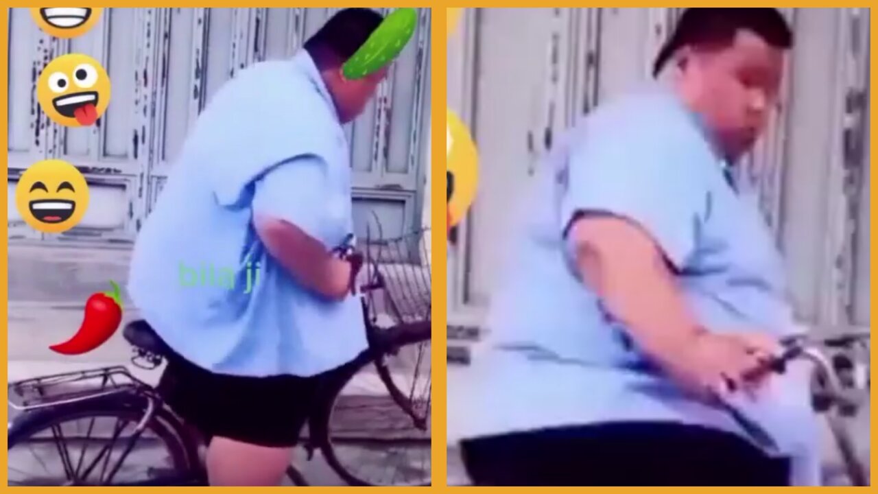 Fat Guy on Cycle ride, very funny moments.