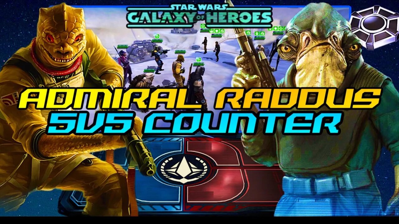 [5v5] ADMIRAL RADDUS *OMICRON* COUNTER w/Bossk, The Mandalorian, ZAM, Dengar, Bobba Fett - SWGOH/GAC