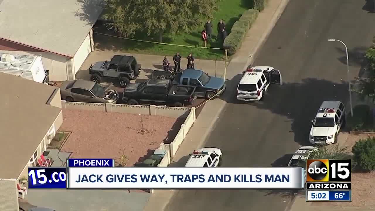 Jack gives way, traps kills man underneath car