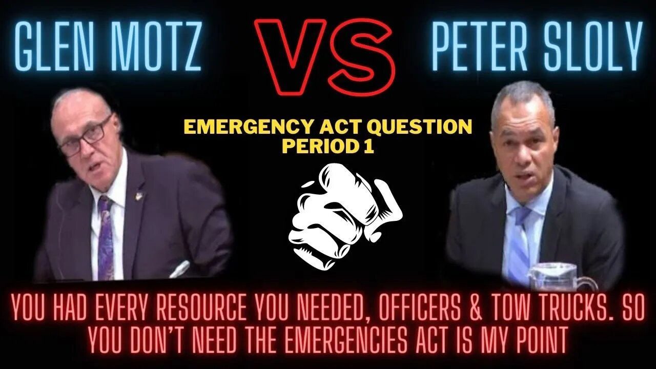 You had every resource you needed before the Emergency Act Glen Motz questions ex chief Peter Sloly