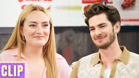 We’re Obsessed With Andrew Garfield & Amelia Dimoldenberg’s Flirty Episode of ‘Chicken Shop Date'