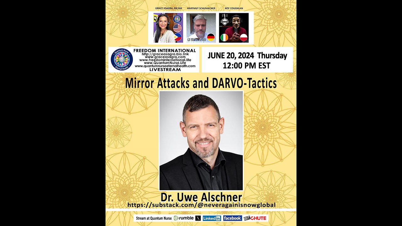 Dr. Uwe Alschner, PhD -"Mirror Attacks and DARVO-Tactics"