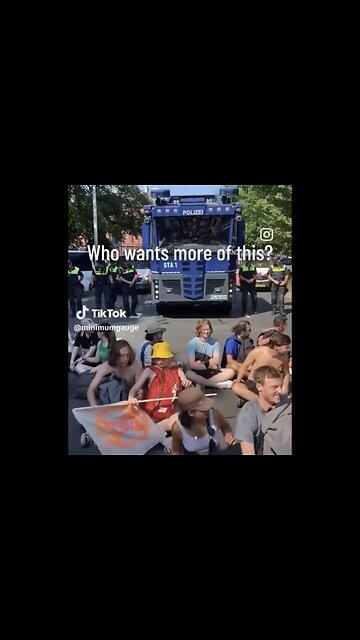 CLIMATE CHANGE ROAD ACTIVIST💦🎭🚧 🚎COULDN’T STAND AGAINST WATER POWER🚧🛗💦🚎