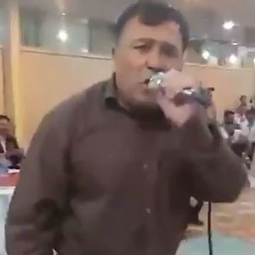 Man shows off ethusiastic dance at wedding ceremony