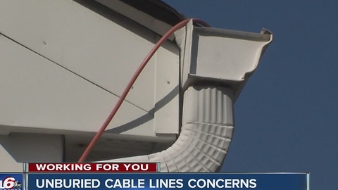 Unburied cable lines cause concerns for customers