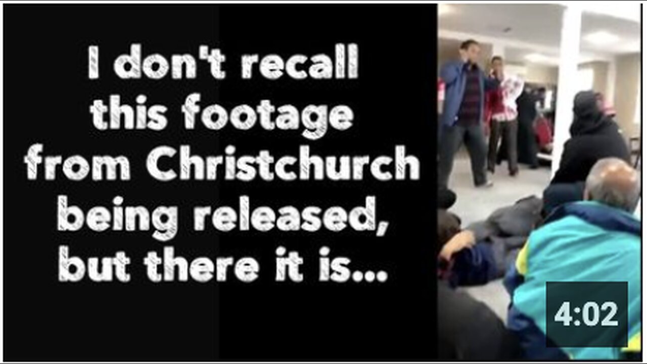 I don't recall this footage from Christchurch being released, but there it is