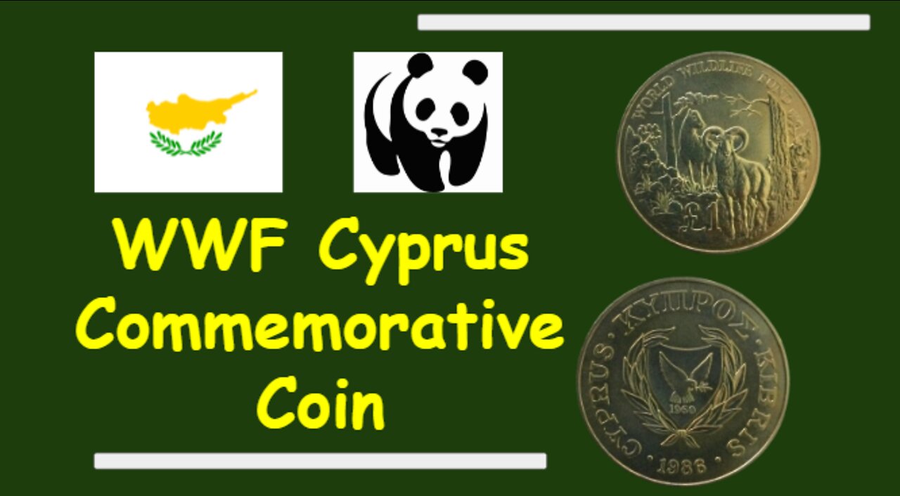 OLD COIN - 25th Anniversary of the World Wildlife Fund 1 Pound Cyprus 1986 Commemorative Issue Coin