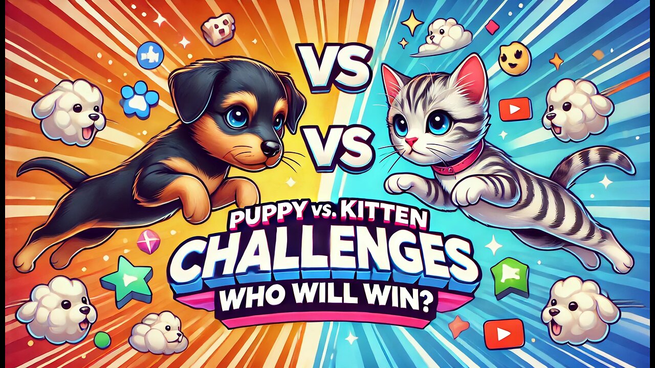 Puppy vs. Kitten Challenges – Who Will Win?"