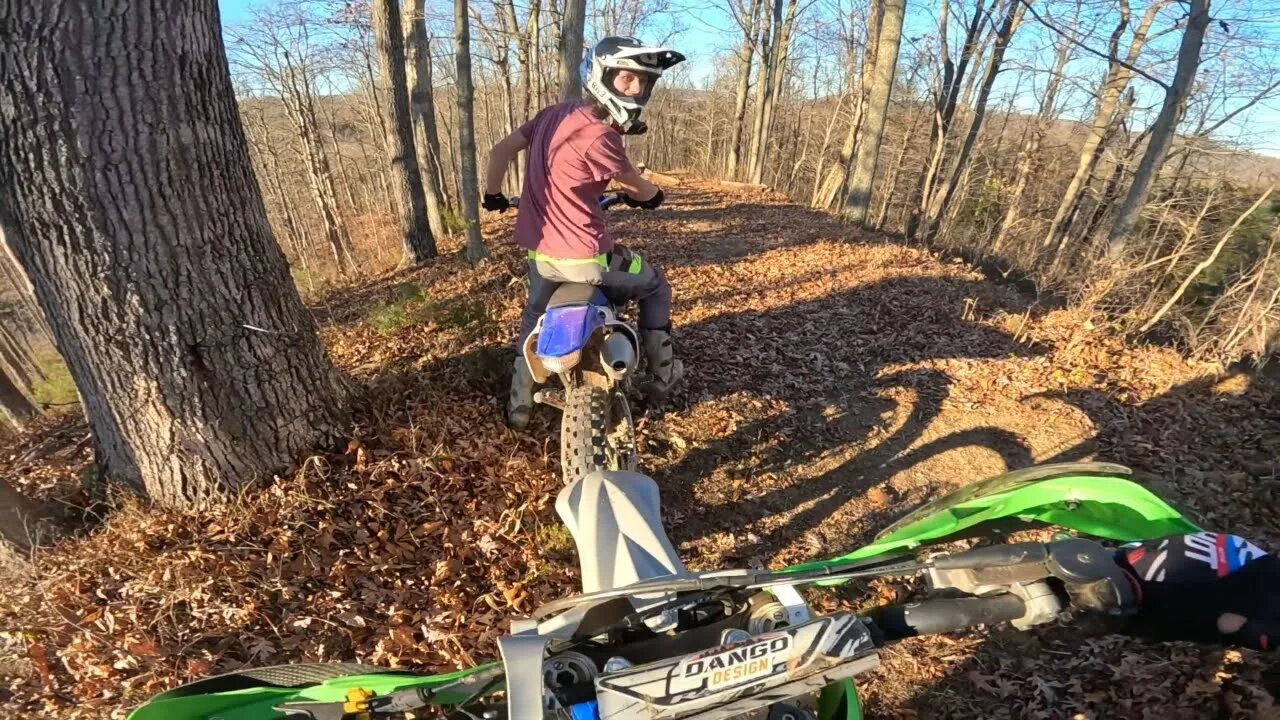 2007 KX250 and 2008 WR450F on Appalachian hillsides!