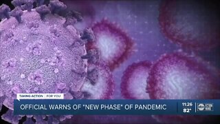 Offical warns of "new phase" of pandemic