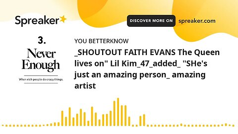 _SHOUTOUT FAITH EVANS The Queen lives on" Lil Kim_47_added_ "SHe's just an amazing person_ amazing a