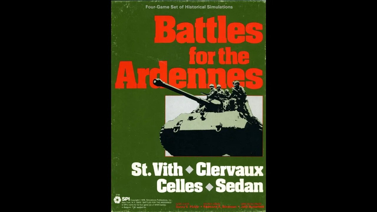 SPI Battle for Ardennes - Clervaux US T4 - CORRECTED