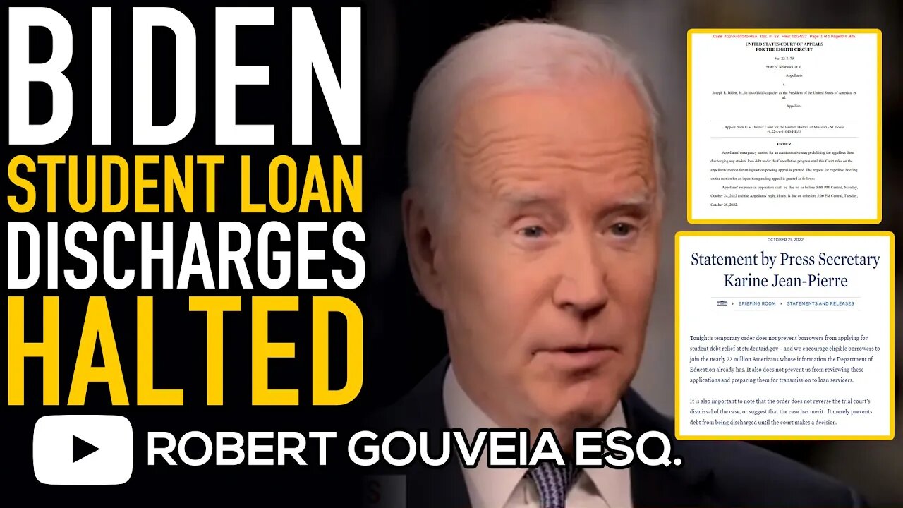 Biden's STUDENT LOAN Program HALTED by Court of APPEALS While Biden Falls Asleep