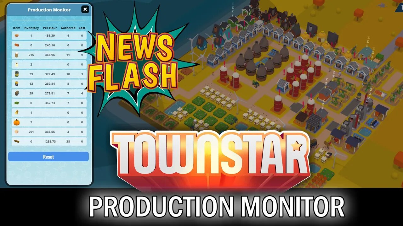 Town Star: Production Monitor NOW BUILD IN!!