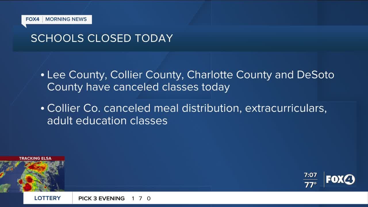 School Closures Due to Tropical Storm Elsa in Southwest Florida