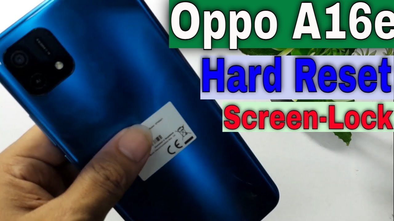 How To Oppo A16e Hard Reset And Password Unlock | All Latest Oppo latest security Screen Lock Reset