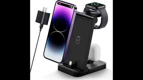 3 in 1 Charging Station Compatible with iPhone iWatch AirPods