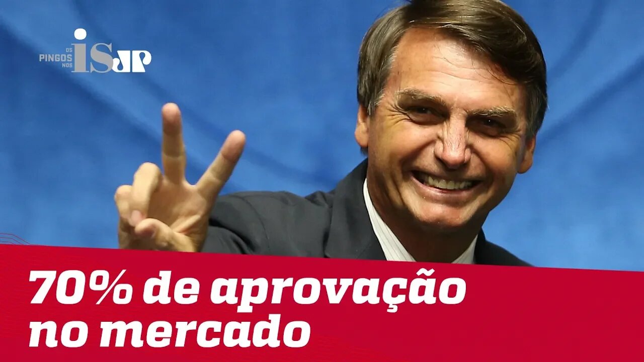 Bolsonaro tem aprovação de 70% no mercado
