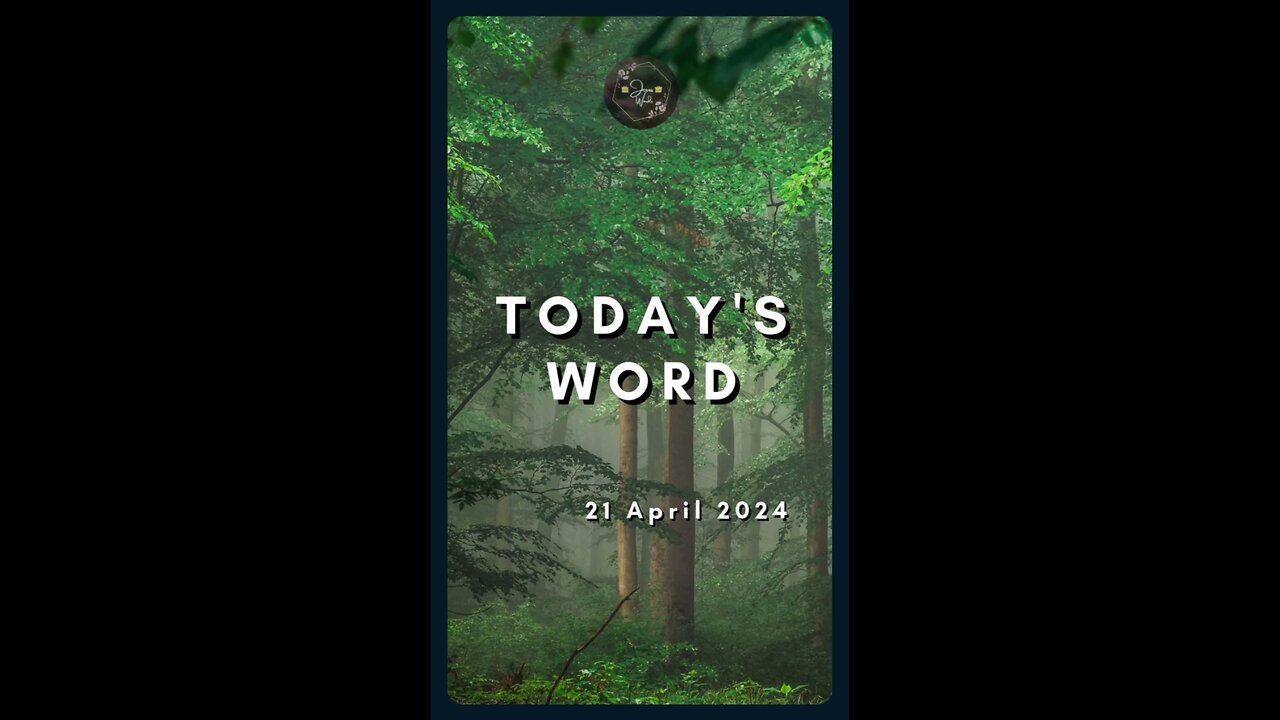 Today's Word 21.04.2024 Jesus words @jesuswordsssss #englishbibleverse #bible #bibleverse