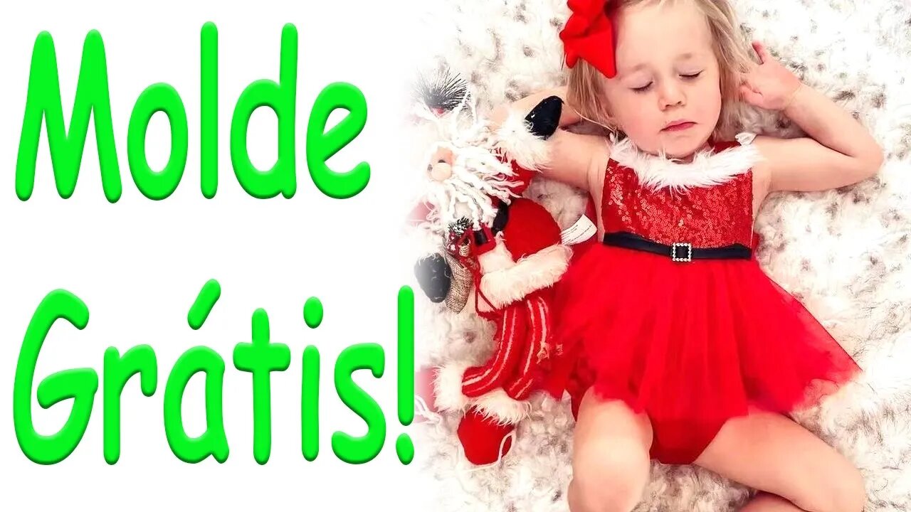 Como Fazer Body de Natal Bebê MOLDE GRÁTIS!!!