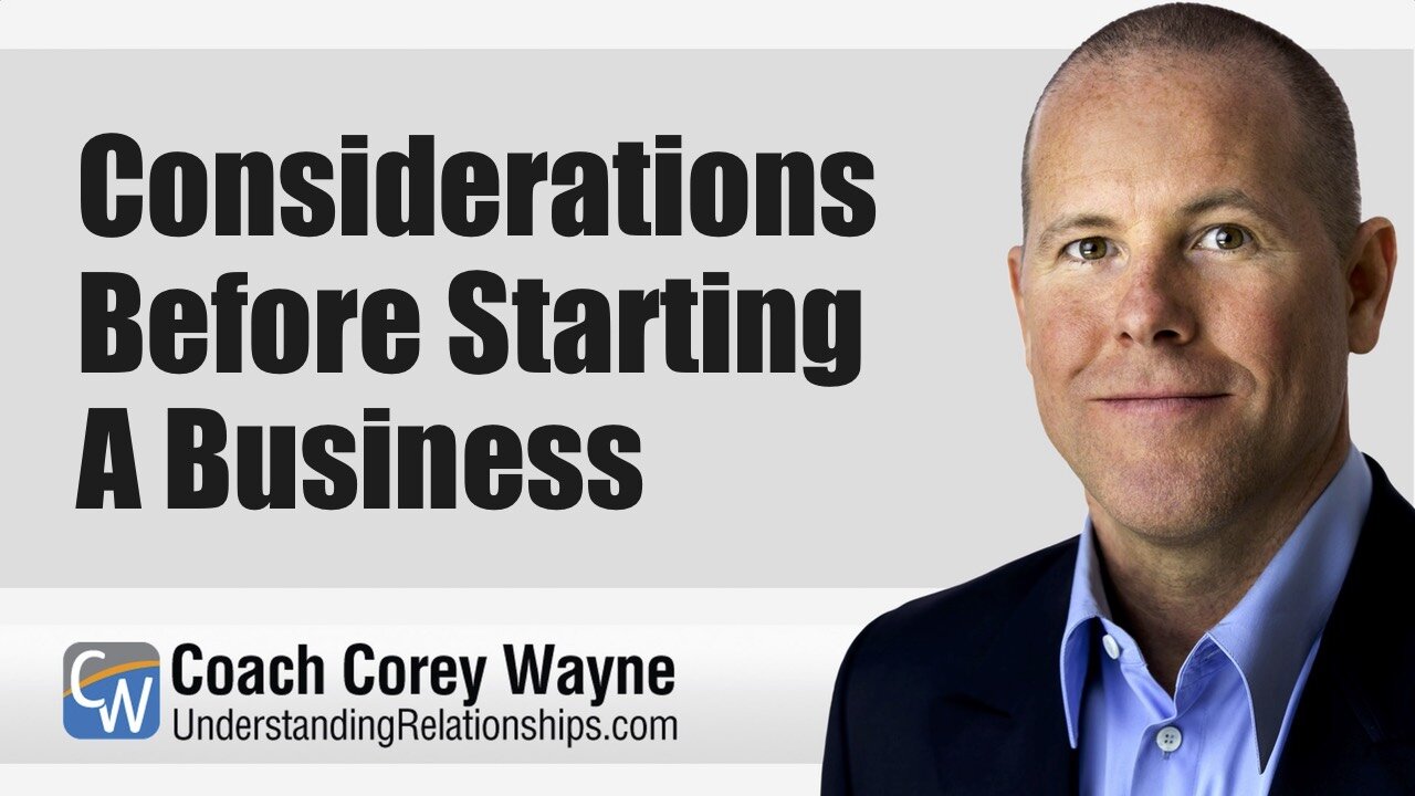 Considerations Before Starting A Business